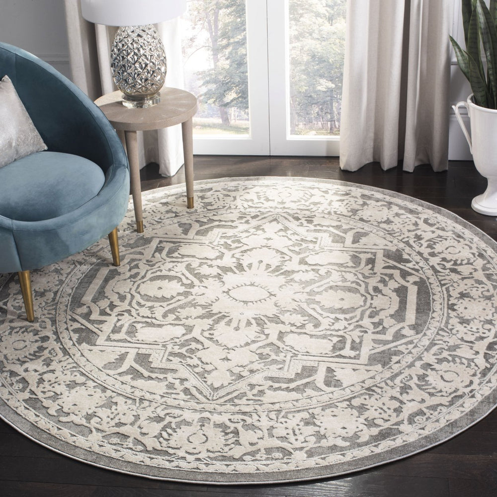 SAFAVIEH Reflection RFT665B Dark Grey / Cream Rug Image 2