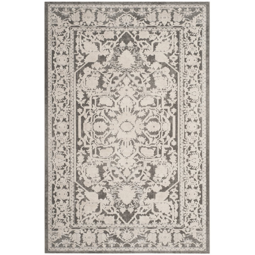 SAFAVIEH Reflection RFT665B Dark Grey / Cream Rug Image 1