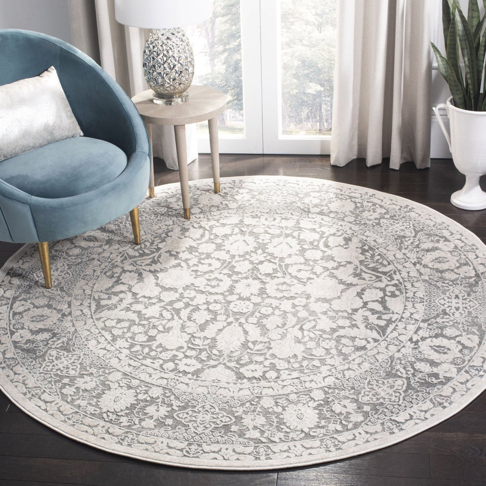 SAFAVIEH Reflection RFT667B Dark Grey / Cream Rug Image 2