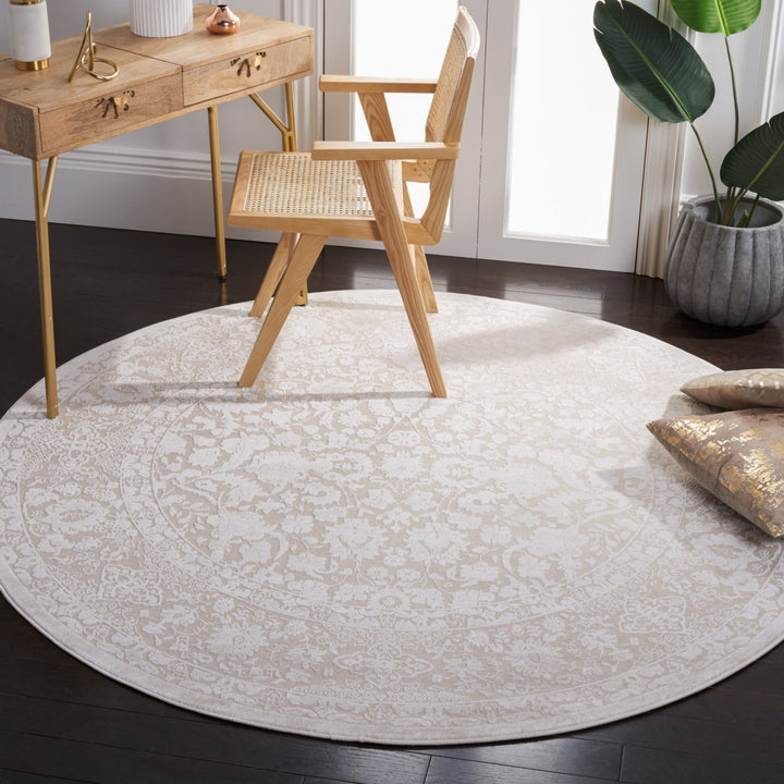 SAFAVIEH Reflection Collection RFT667D Creme / Ivory Rug Image 2