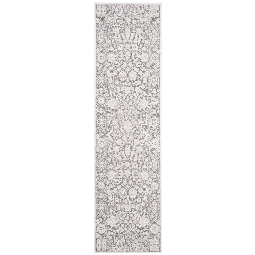 SAFAVIEH Reflection RFT667B Dark Grey / Cream Rug Image 1