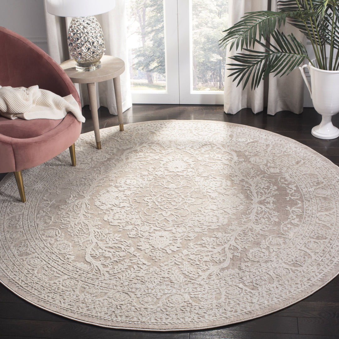 SAFAVIEH Reflection Collection RFT668A Beige / Cream Rug Image 2