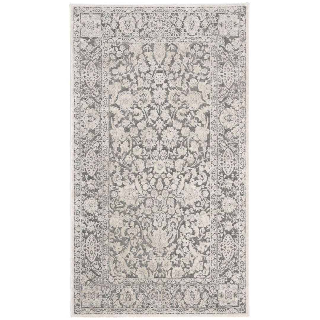 SAFAVIEH Reflection RFT667B Dark Grey / Cream Rug Image 1