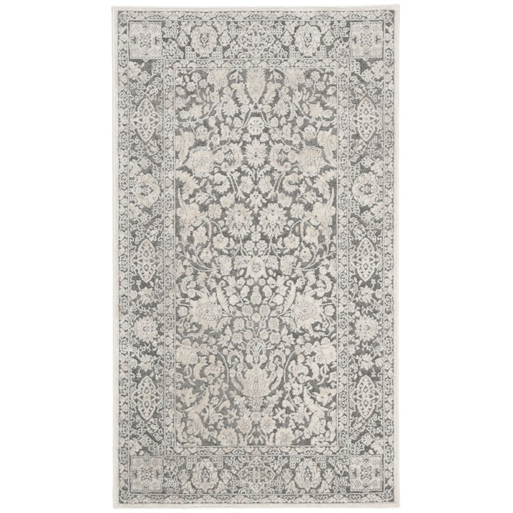 SAFAVIEH Reflection RFT667B Dark Grey / Cream Rug Image 1