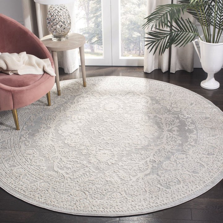 SAFAVIEH Reflection RFT668G Light Grey / Cream Rug Image 8