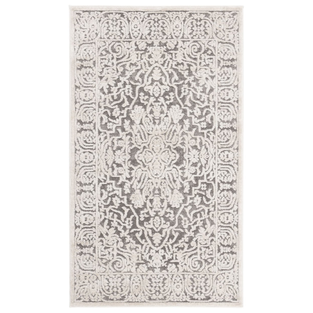 SAFAVIEH Reflection RFT670B Dark Grey / Cream Rug Image 1