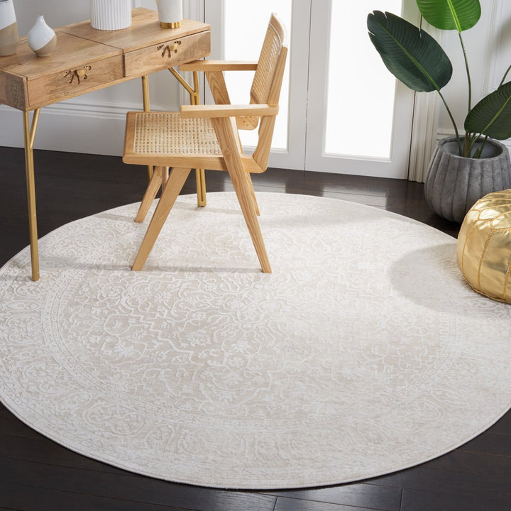 SAFAVIEH Reflection Collection RFT670D Creme / Ivory Rug Image 2