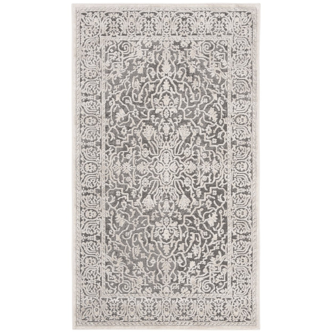 SAFAVIEH Reflection RFT670B Dark Grey / Cream Rug Image 5