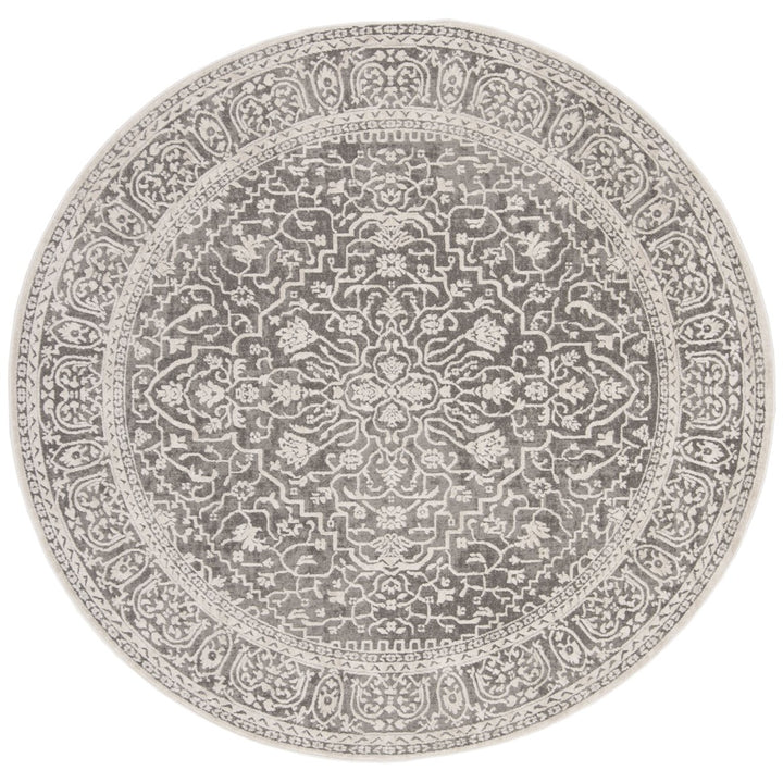 SAFAVIEH Reflection RFT670B Dark Grey / Cream Rug Image 1