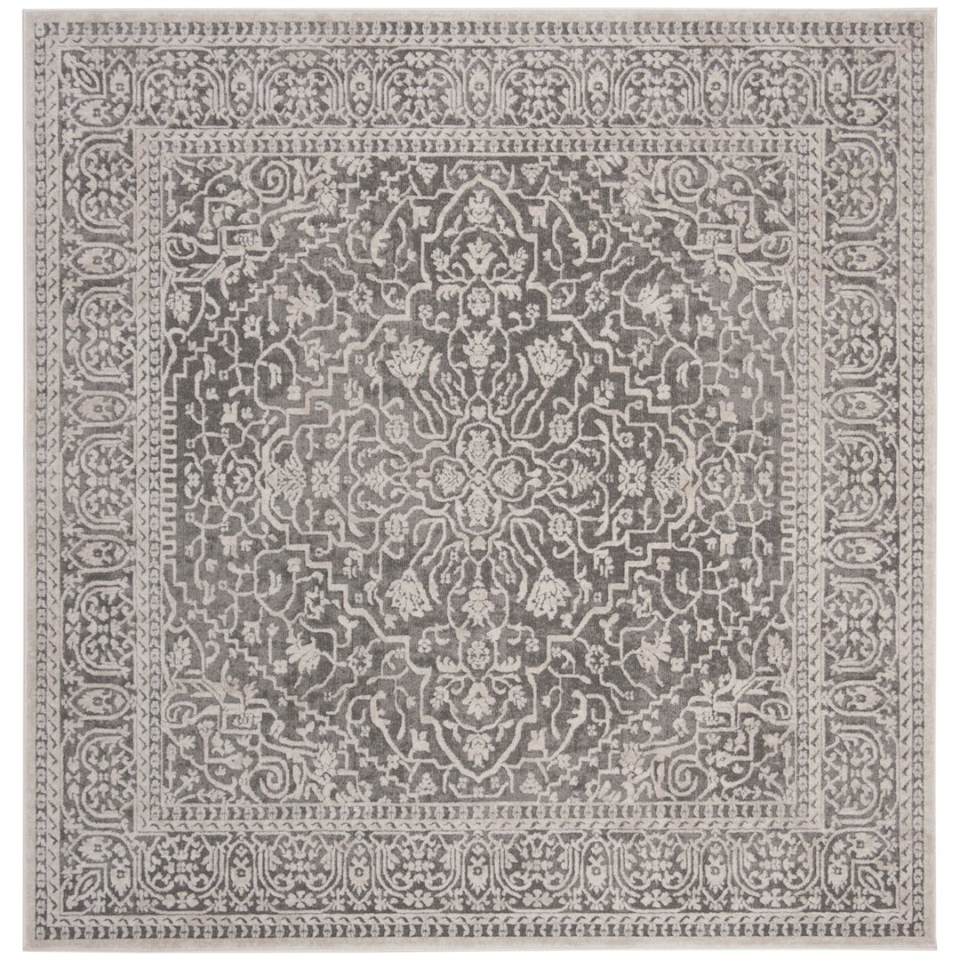 SAFAVIEH Reflection RFT670B Dark Grey / Cream Rug Image 1