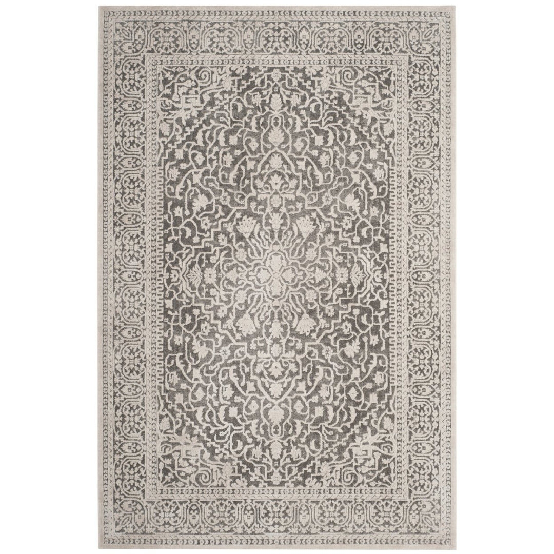 SAFAVIEH Reflection RFT670B Dark Grey / Cream Rug Image 1