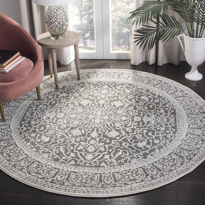 SAFAVIEH Reflection RFT670B Dark Grey / Cream Rug Image 10