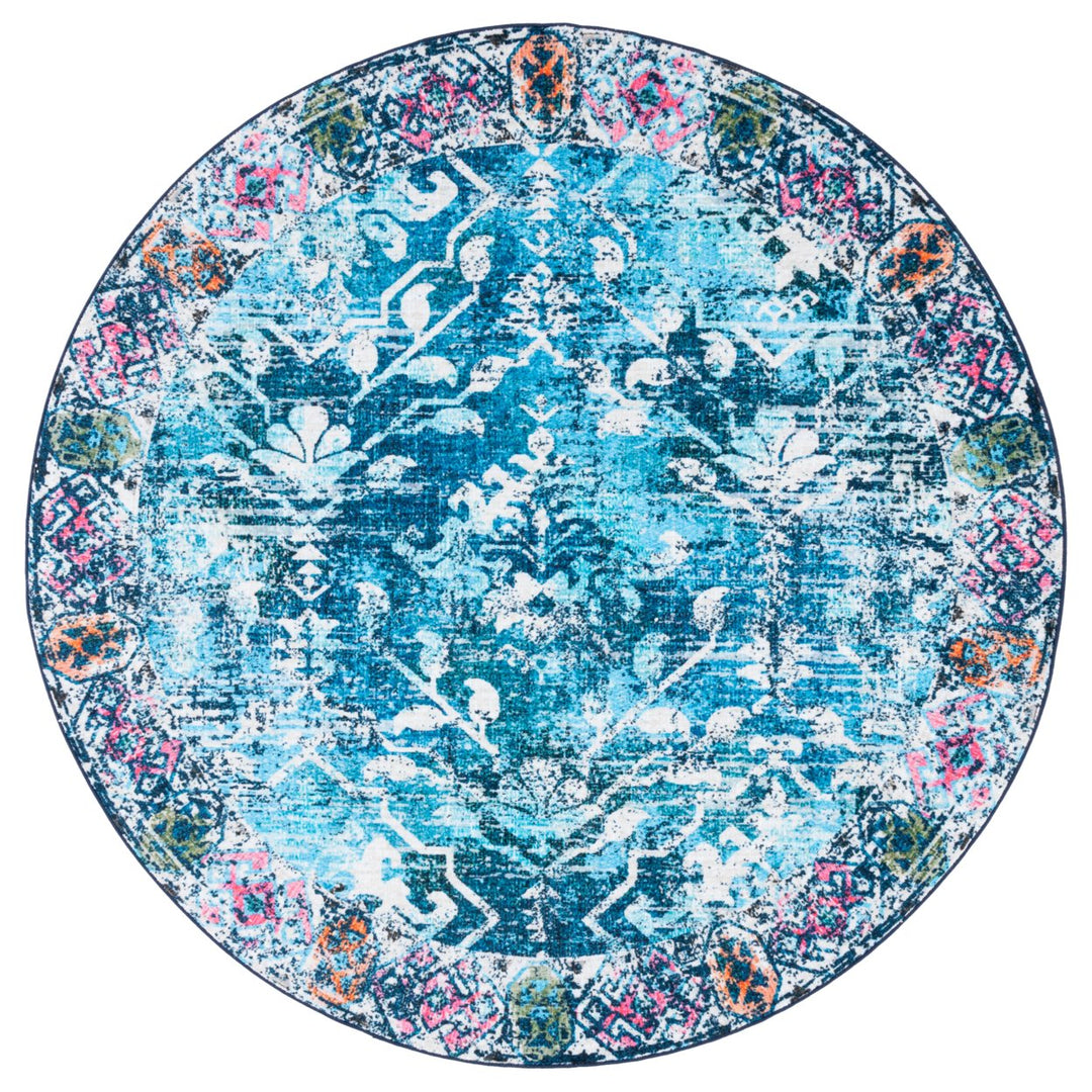 SAFAVIEH Riviera Collection RIV117N Navy / Light Blue Rug Image 1