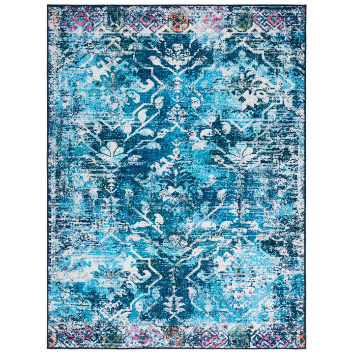 SAFAVIEH Riviera Collection RIV117N Navy / Light Blue Rug Image 1