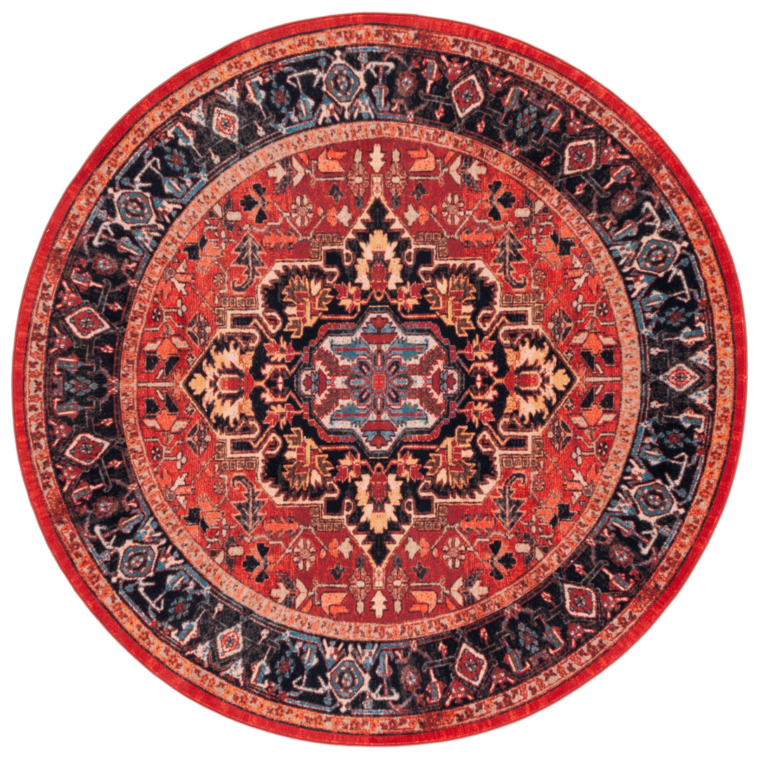 SAFAVIEH Riviera Collection RIV138Q Red / Blue Rug Image 4