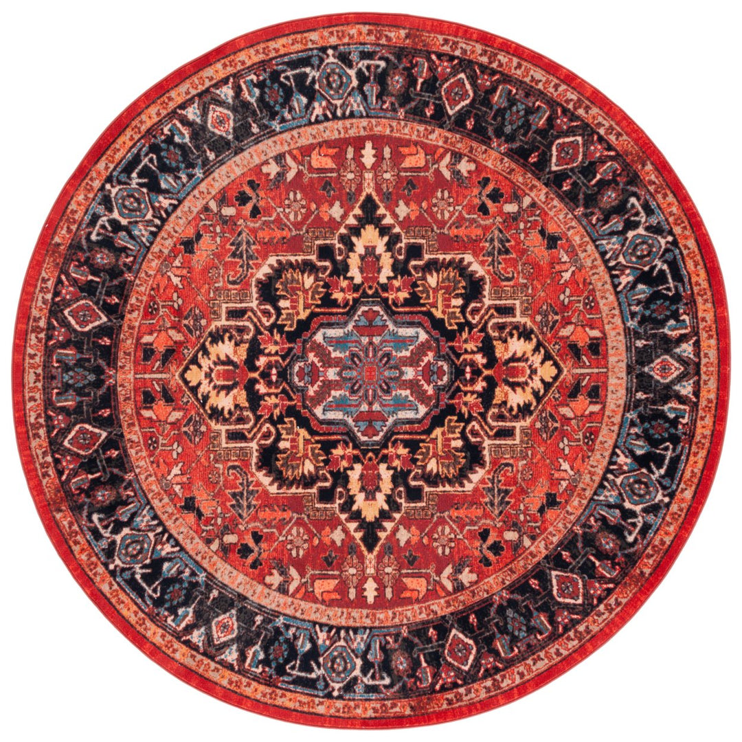 SAFAVIEH Riviera Collection RIV138Q Red / Blue Rug Image 1