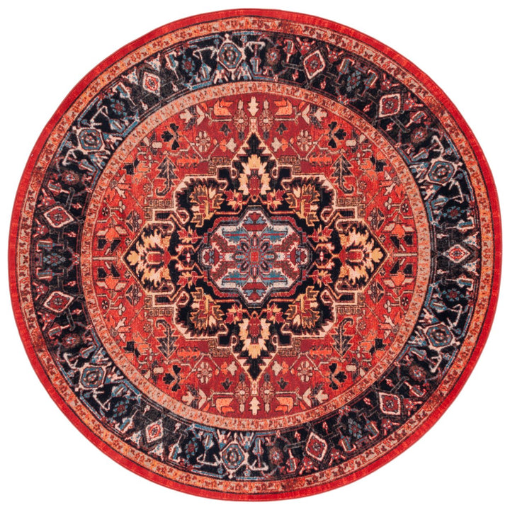 SAFAVIEH Riviera Collection RIV138Q Red / Blue Rug Image 1