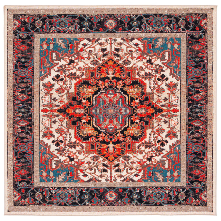 SAFAVIEH Riviera Collection RIV138A Ivory / Blue Rug Image 6
