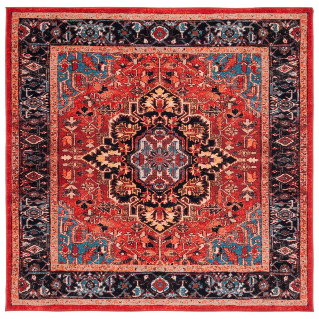 SAFAVIEH Riviera Collection RIV138Q Red / Blue Rug Image 1