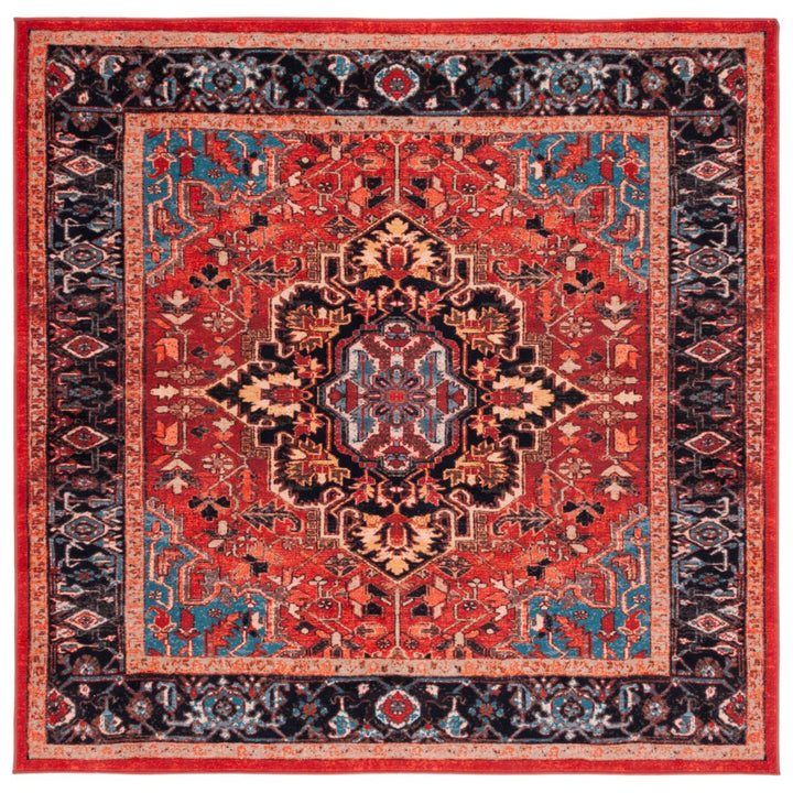 SAFAVIEH Riviera Collection RIV138Q Red / Blue Rug Image 1