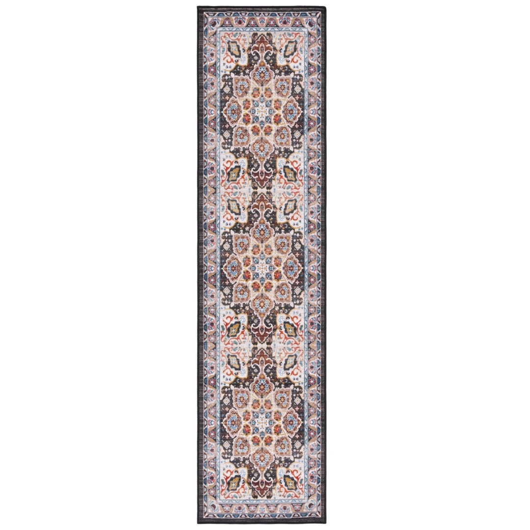 SAFAVIEH Riviera Collection RIV155B Beige / Charcoal Rug Image 5