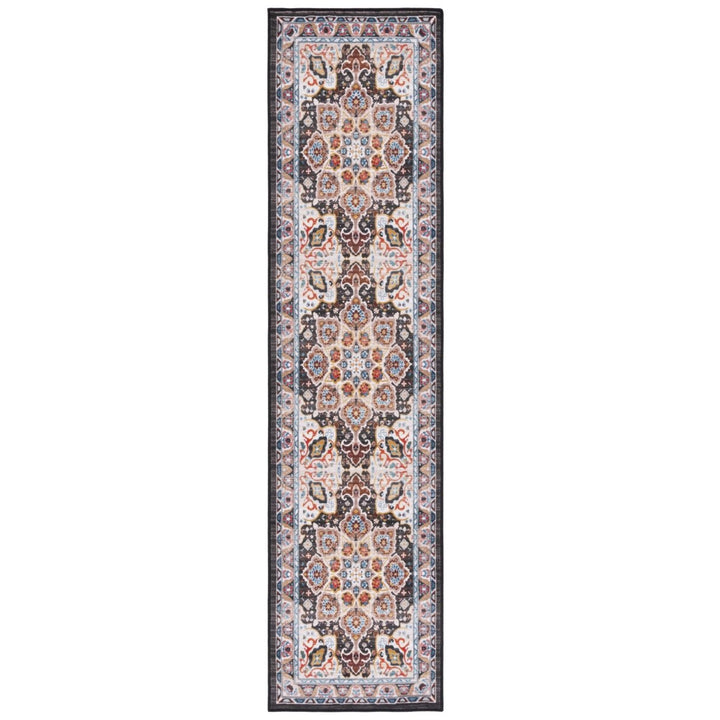 SAFAVIEH Riviera Collection RIV155B Beige / Charcoal Rug Image 1