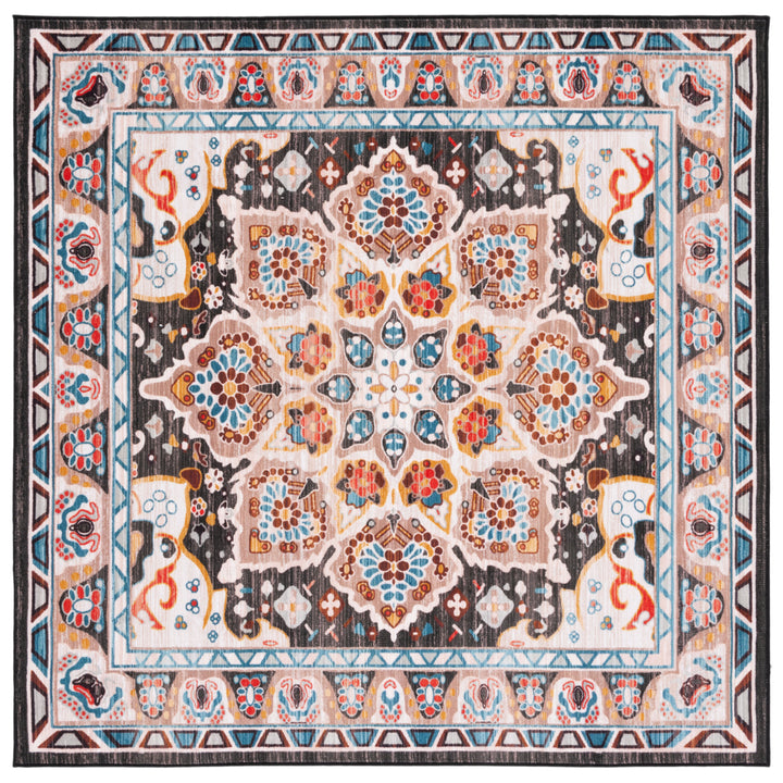 SAFAVIEH Riviera Collection RIV155B Beige / Charcoal Rug Image 6