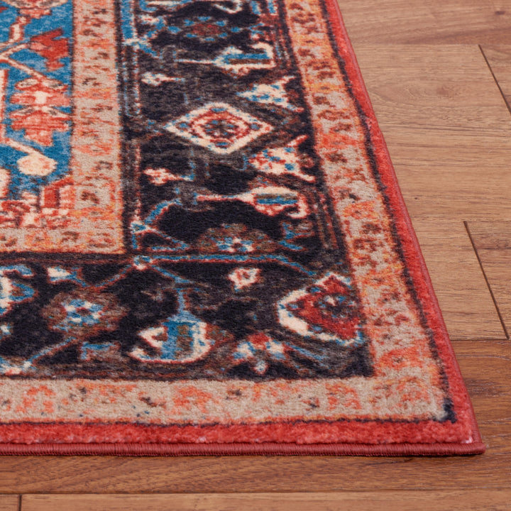 SAFAVIEH Riviera Collection RIV138Q Red / Blue Rug Image 7