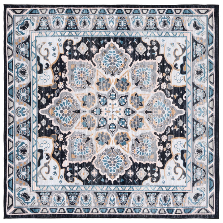 SAFAVIEH Riviera Collection RIV155F Grey / Light Blue Rug Image 6