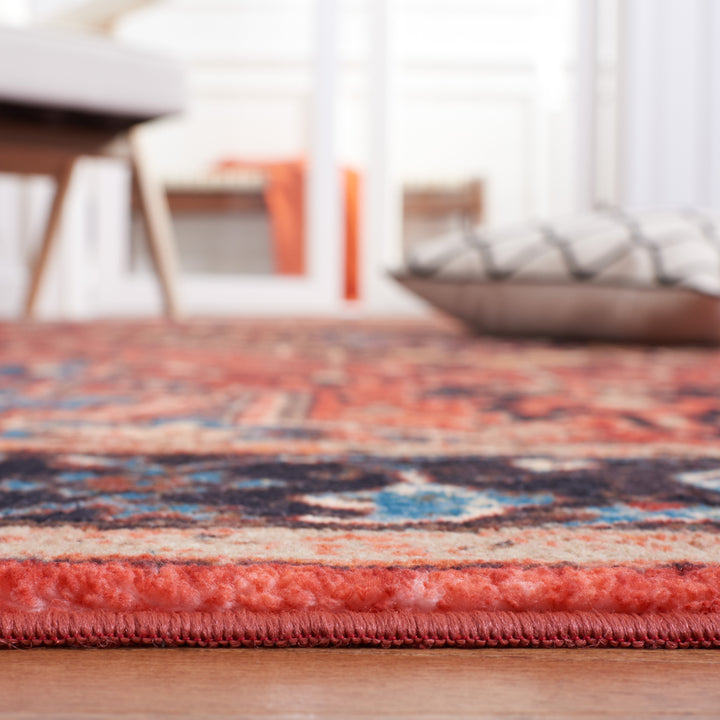 SAFAVIEH Riviera Collection RIV138Q Red / Blue Rug Image 8