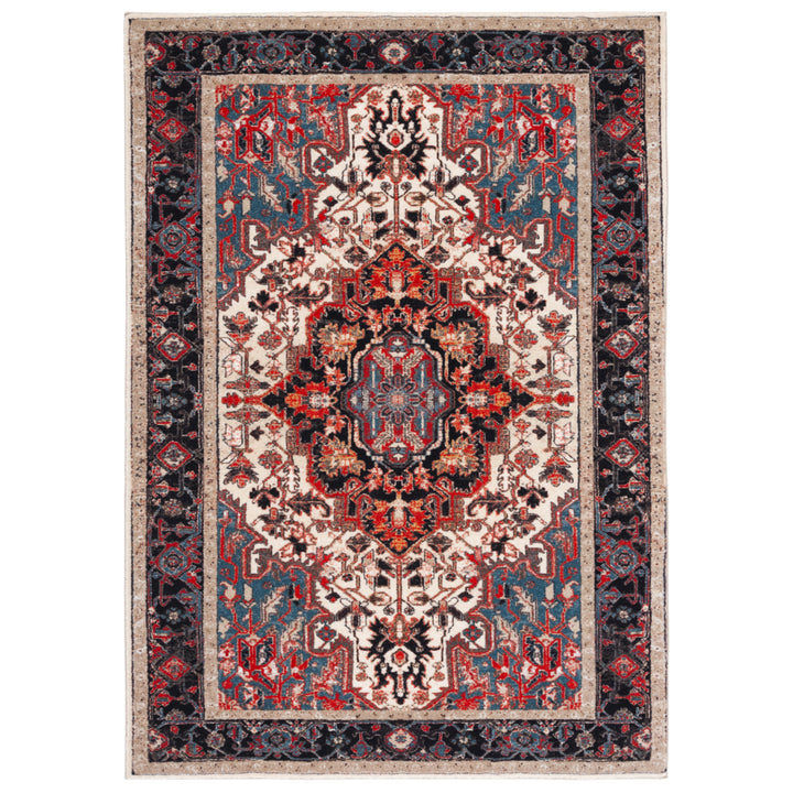 SAFAVIEH Riviera Collection RIV138A Ivory / Blue Rug Image 10
