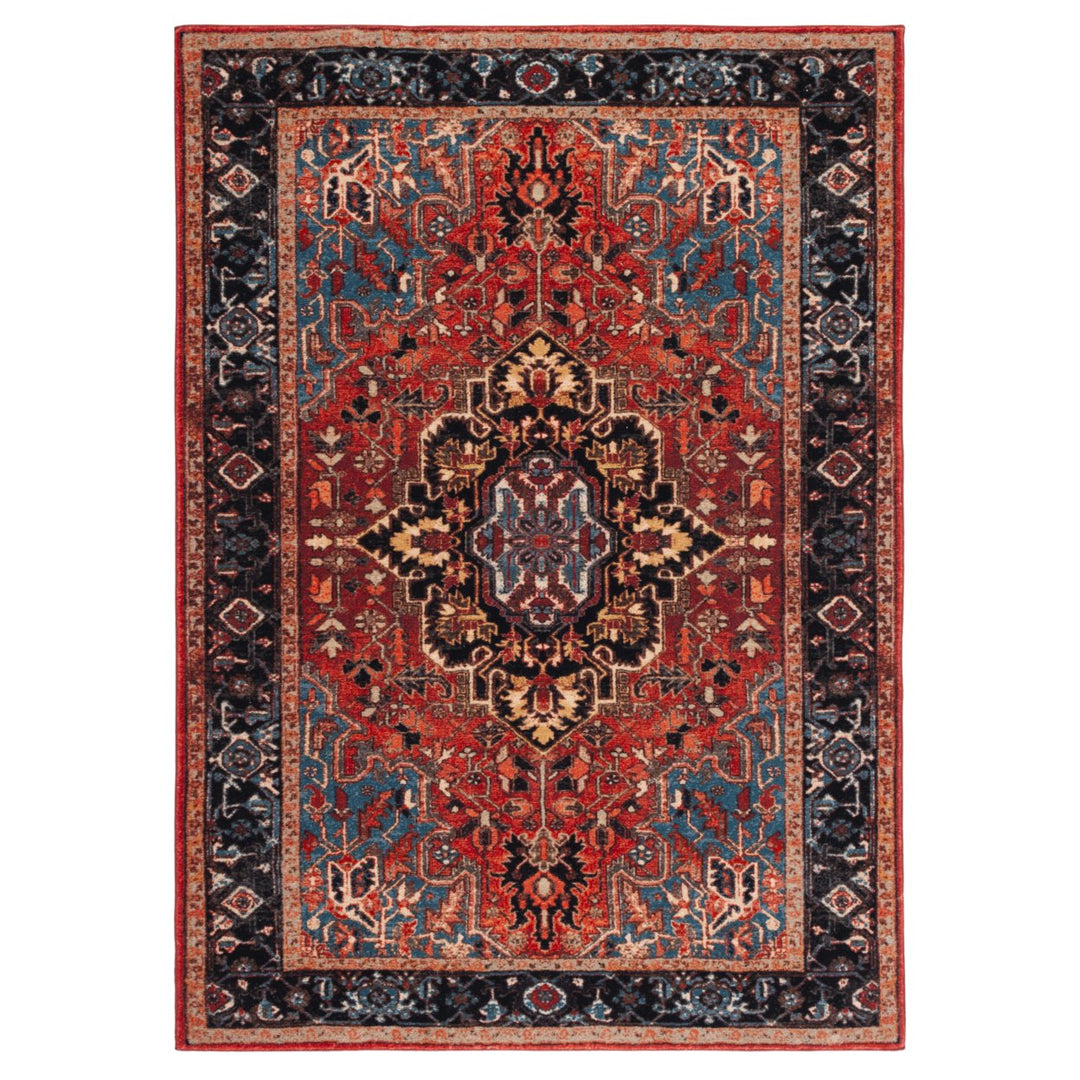 SAFAVIEH Riviera Collection RIV138Q Red / Blue Rug Image 1