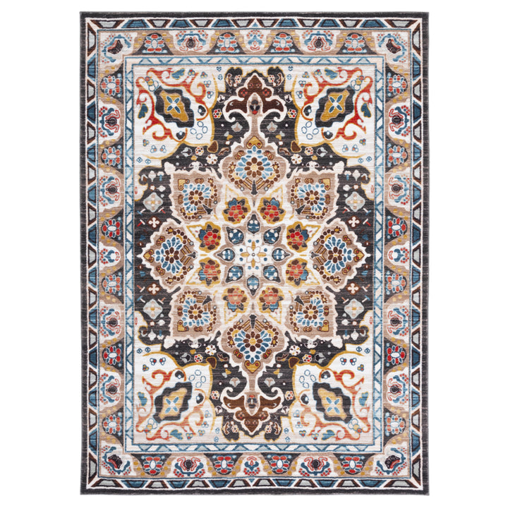 SAFAVIEH Riviera Collection RIV155B Beige / Charcoal Rug Image 10