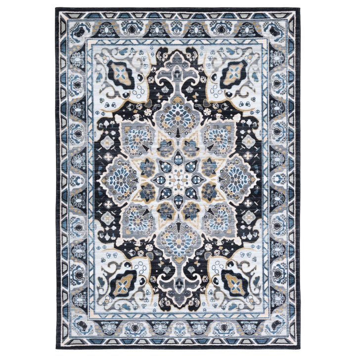 SAFAVIEH Riviera Collection RIV155F Grey / Light Blue Rug Image 10