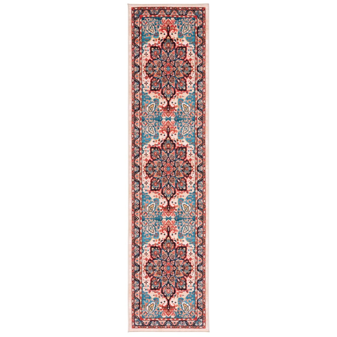 SAFAVIEH Riviera Collection RIV155N Blue / Beige Rug Image 5