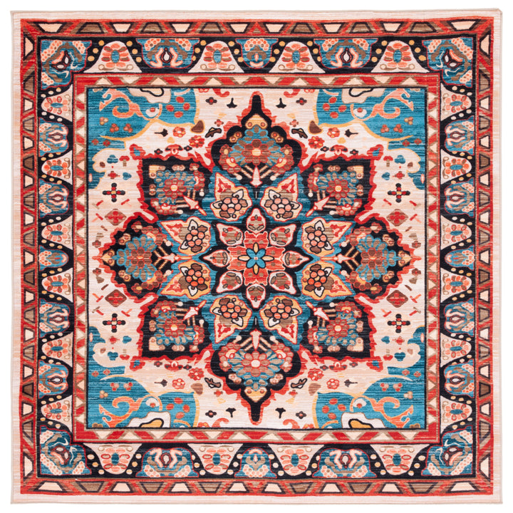 SAFAVIEH Riviera Collection RIV155N Blue / Beige Rug Image 6