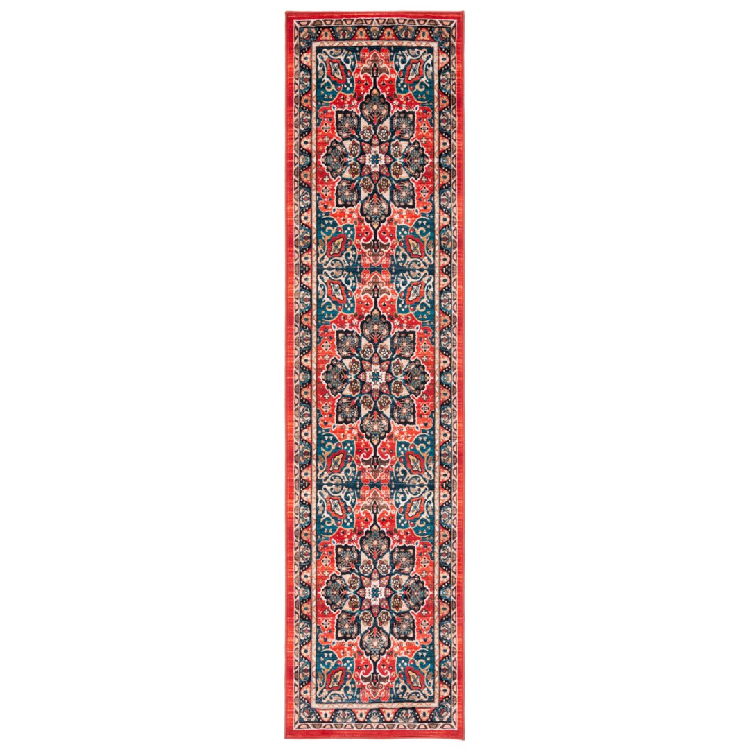 SAFAVIEH Riviera Collection RIV155Z Black / Red Rug Image 1