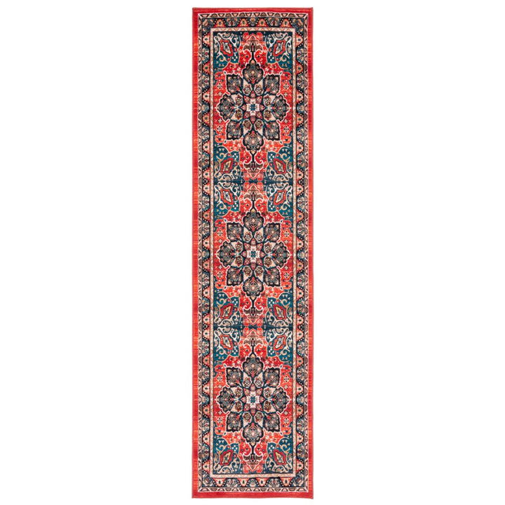 SAFAVIEH Riviera Collection RIV155Z Black / Red Rug Image 1