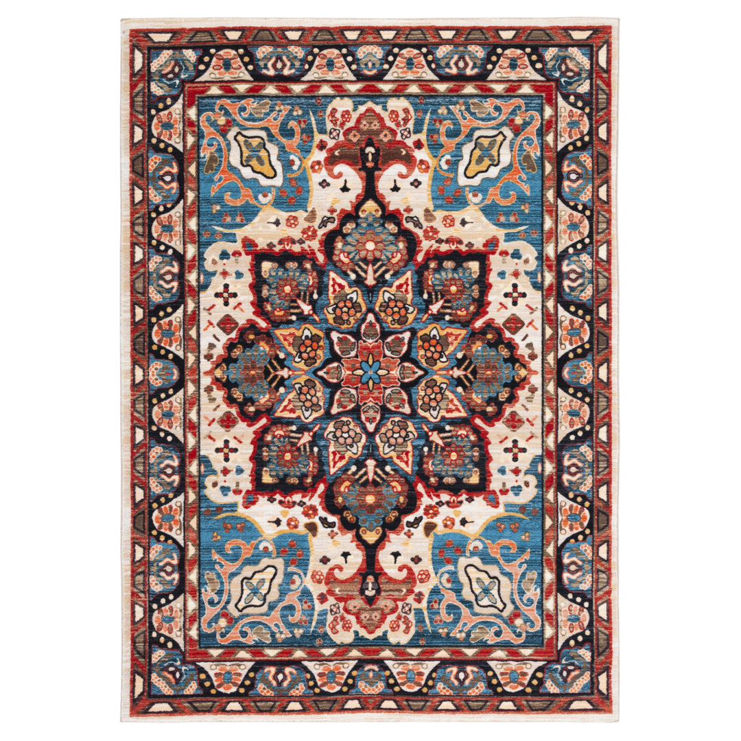 SAFAVIEH Riviera Collection RIV155N Blue / Beige Rug Image 10