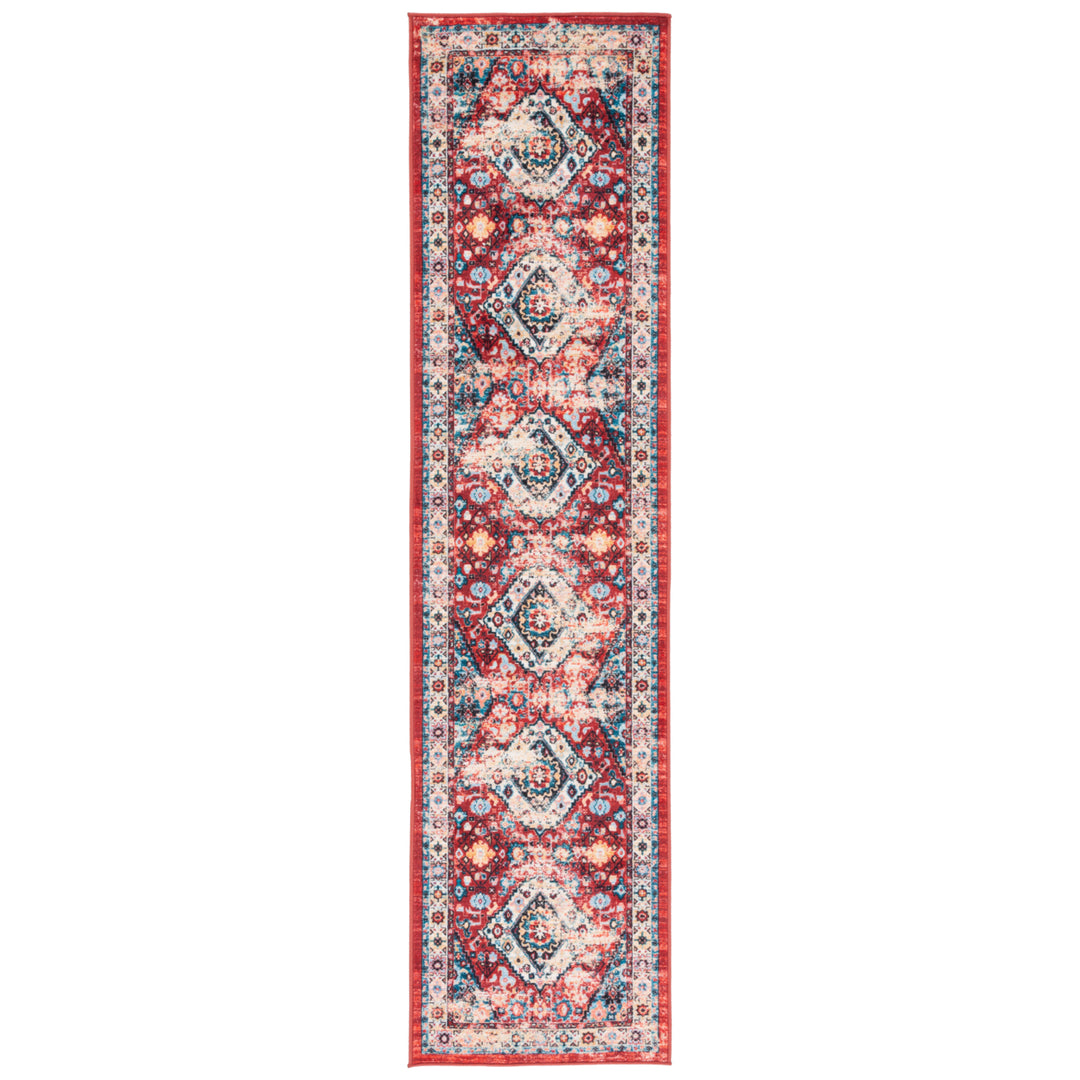 SAFAVIEH Riviera Collection RIV157Q Red / Blue Rug Image 5