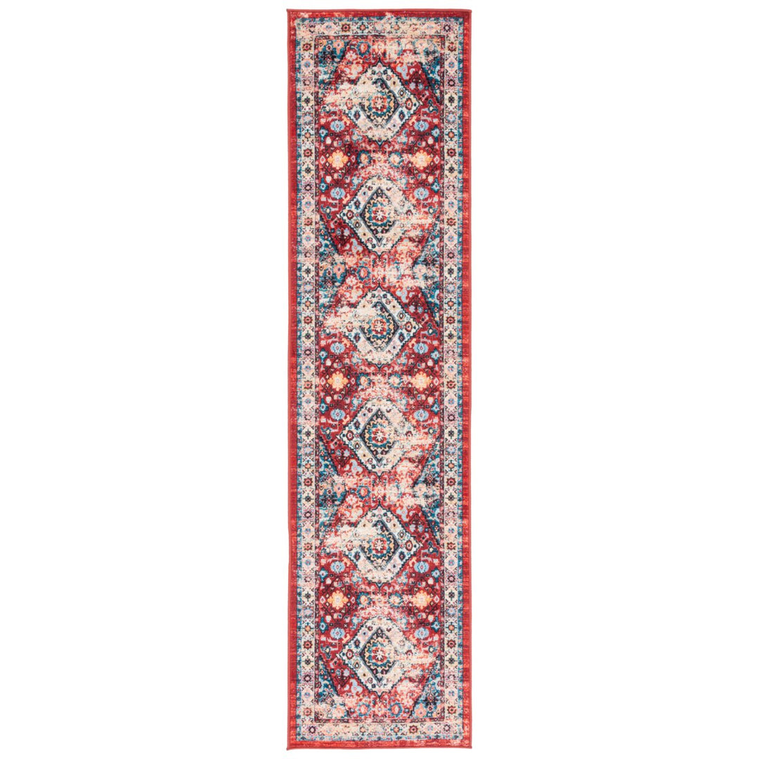 SAFAVIEH Riviera Collection RIV157Q Red / Blue Rug Image 1