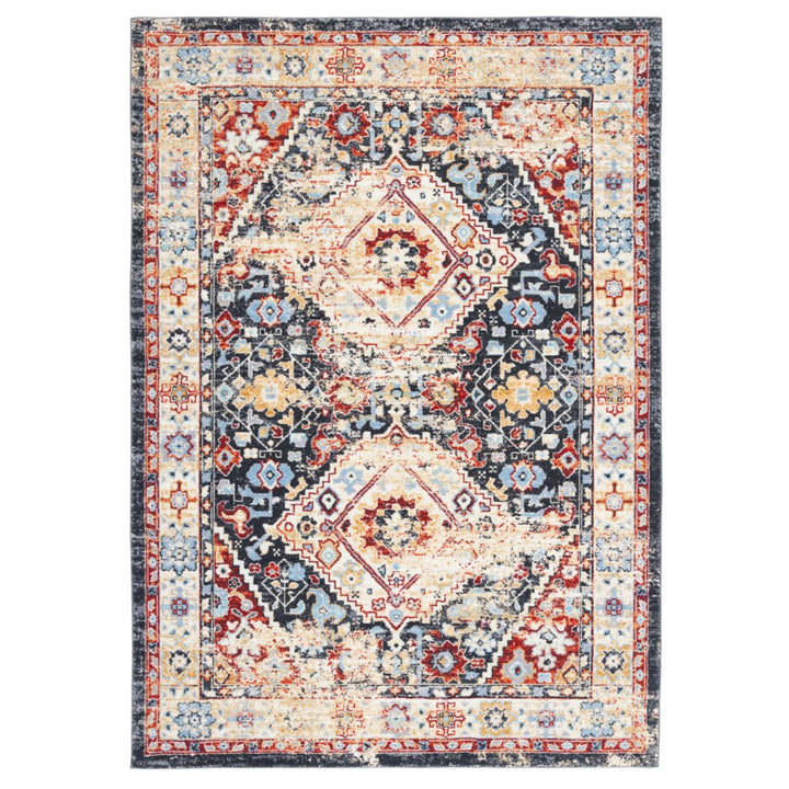 SAFAVIEH Riviera Collection RIV157H Charcoal / Gold Rug Image 1