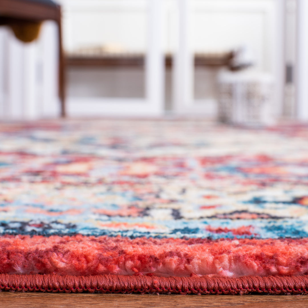 SAFAVIEH Riviera Collection RIV157Q Red / Blue Rug Image 8