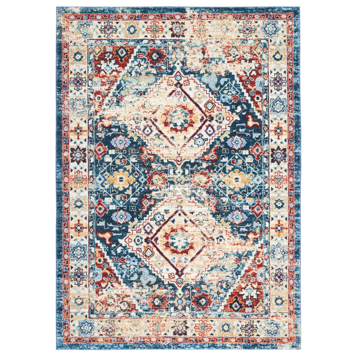 SAFAVIEH Riviera Collection RIV157M Blue / Gold Rug Image 1