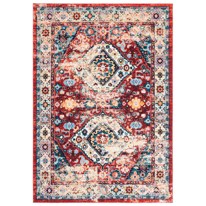 SAFAVIEH Riviera Collection RIV157Q Red / Blue Rug Image 10