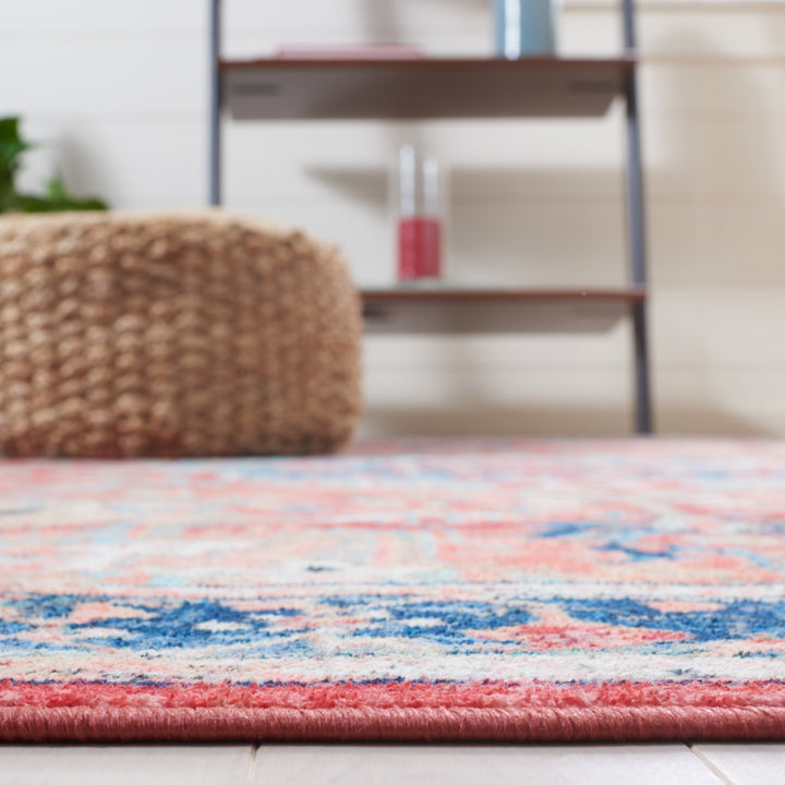 SAFAVIEH Riviera Collection RIV182N Navy / Red Rug Image 7