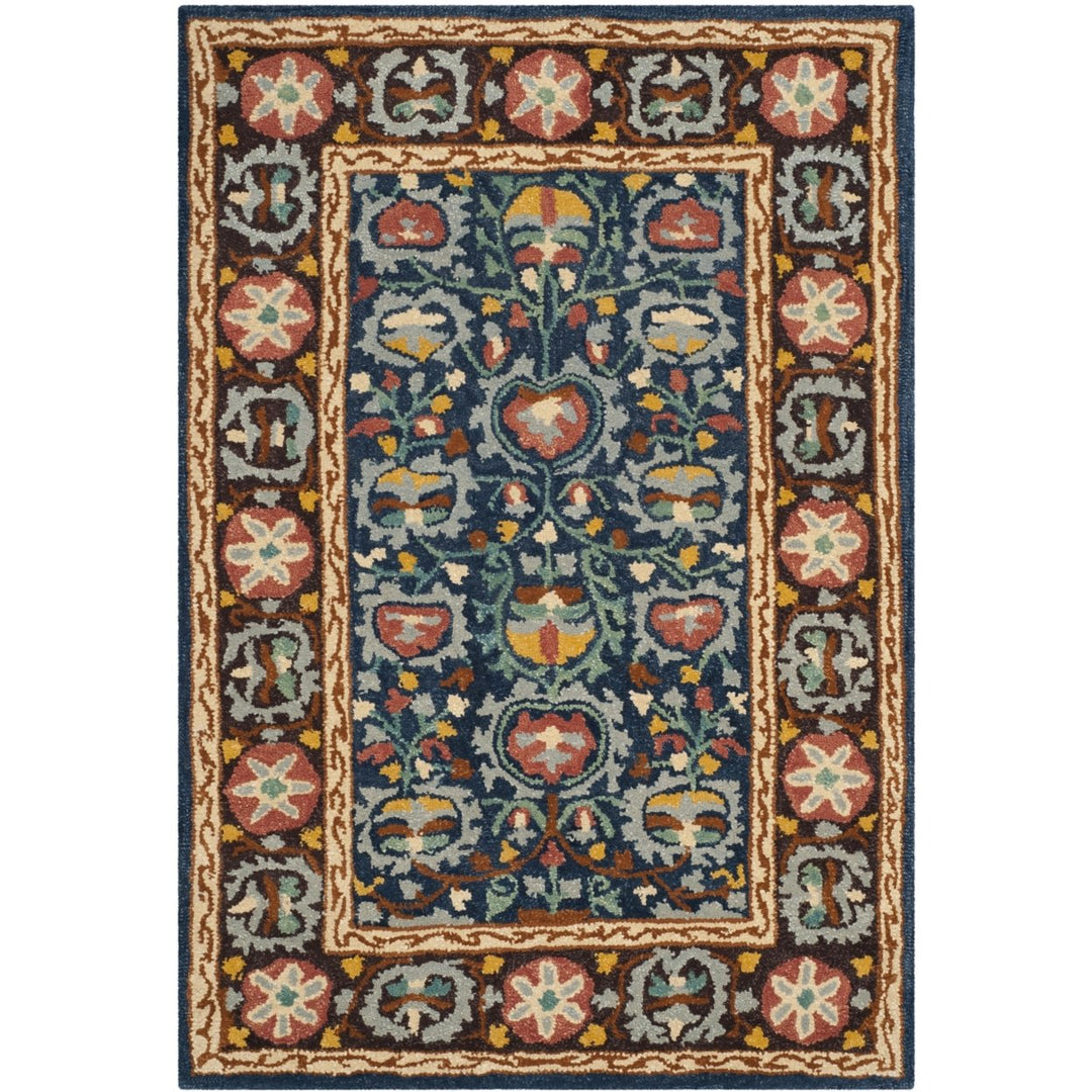 SAFAVIEH Roslyn ROS545A Handmade Blue / Multi Rug Image 1