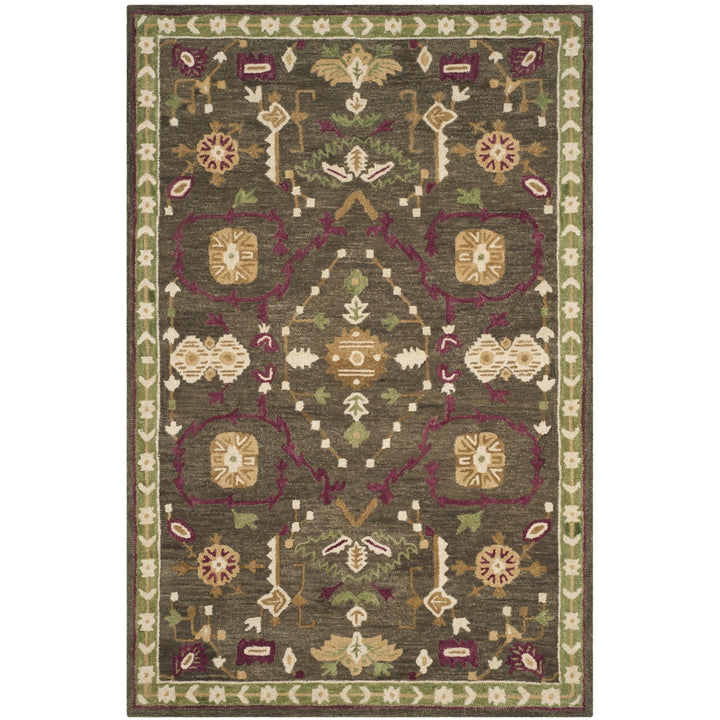 SAFAVIEH Roslyn ROS535A Handmade Sage / Ivory Rug Image 7