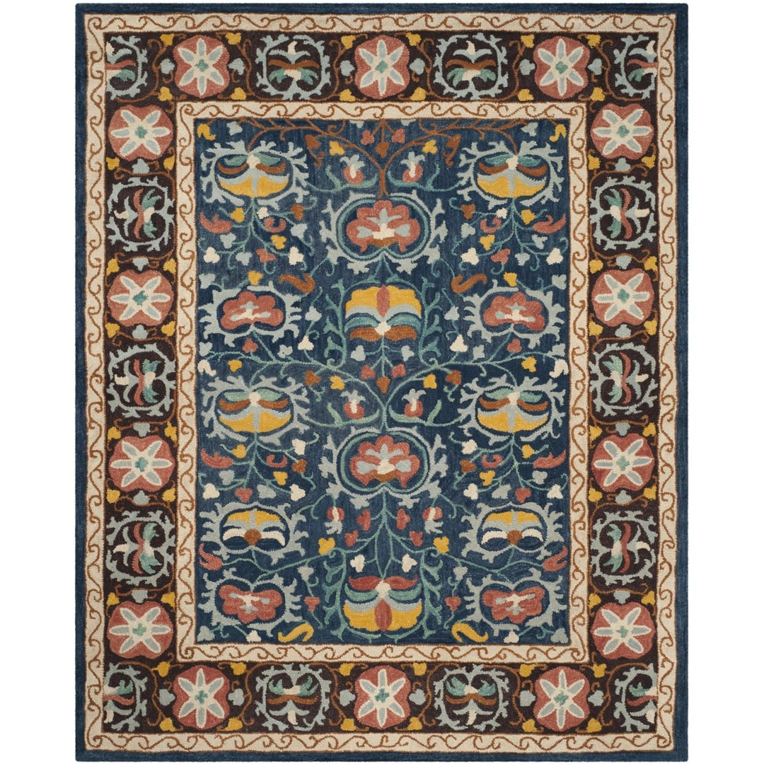 SAFAVIEH Roslyn ROS545A Handmade Blue / Multi Rug Image 1