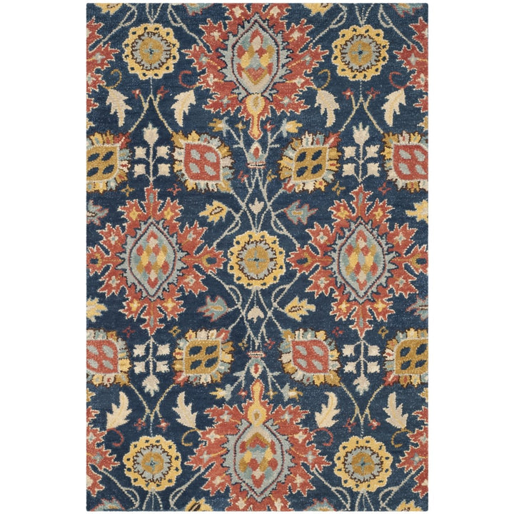 SAFAVIEH Roslyn ROS565A Handmade Navy / Multi Rug Image 1